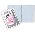 Favorit 400133188 Display Book with 60 Fixed Envelopes and Customisable Front Pocket for A5 Sheets for School Office Home 15 x 21 cm Transparent