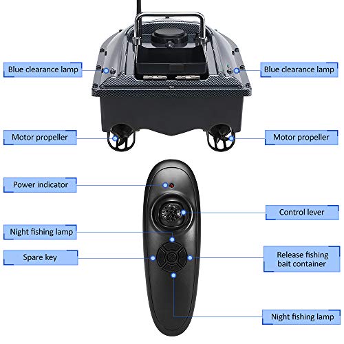 Explopur Bateau À Appâts De Pêche – Télécommande Sans Fil Chargeur De Pêche Smart Appâts Bateau De Pêche Jouet Rc Bateau…
