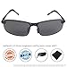 J+S Ultra Lightweight Men's Rimless Sports Sunglasses, Polarized, 100% UV protection