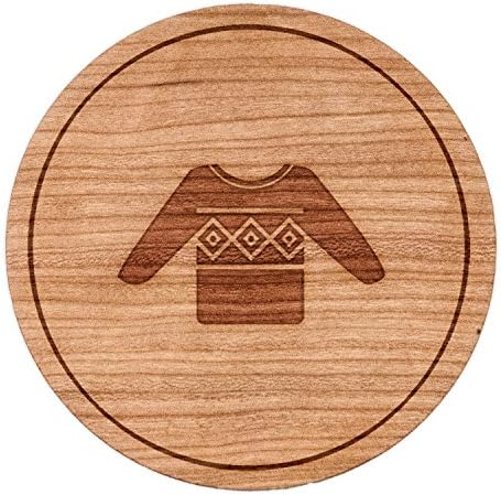 WOODEN ACCESSORIES COMPANY Wooden Refrigerator Magnets With $(t)s Engraving - 2" Round Refrigerator Magnets - Handmade Wood Dishwasher Magnet In The USA