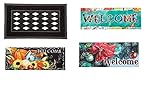 Evergreen Seasonal Decorative Door Mat Assortment, 3 Styles and Mat Frame