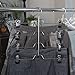 Richards Homewares Skirt and Trouser Hanger, 4-Tier 8-Clip, Black Vinyl Coated Chrome Adjustable Clips