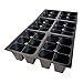 New, Thicker Design! 360 Deep Jumbo Cells Seedling Starter Trays for Seed Germination +10 Plant Labels (60, 6-cell Jumbo Trays) 606 Pattern