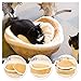 ShellKingdom Cat Bed,Creative Pet Bed for Kitty Cat and Small Dog（Beige，Hamburget）