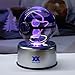 3D Crystal Ball Fancy LED Lighting and Spinning Primary Base Advance 3D Laser Engraving Valentine Children's Gift (Mew)