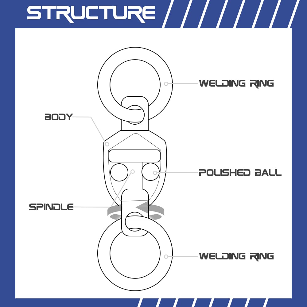 AMYSPORTS Ball Bearing Fishing Swivels Stainless High Strength Bearing Swivels Fishing Barrel Ball Fishing Swivel Freshwater Saltwater Connector Accessories 24pcs 31lbs - view 3