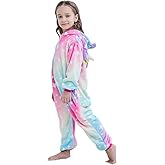 FuzzyCosplay Kids Unicorn Costume Animal Pajamas Halloween Cosplay Xmas Gifts