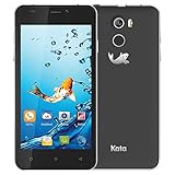 Kata V4 - 4.5-inch IPS Quad Core International Unlocked Smartphone Android 5.1 - Dark Grey - Super Slim HD 1.3 GHz Dual Sim Card GSM 8MP Camera