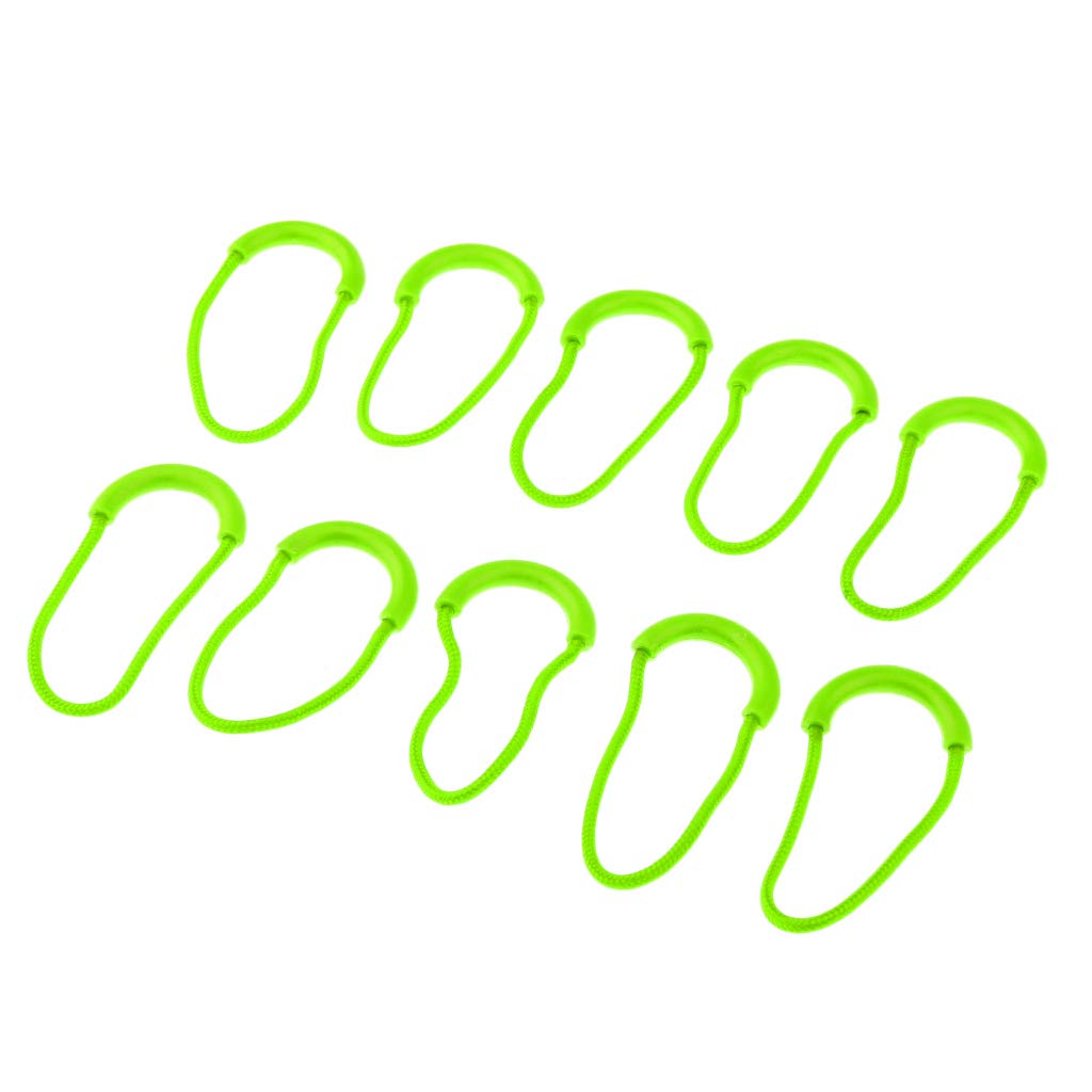 P Prettyia 10pcs Replacement Zipper Tags Cord Pulls Zipper Extension Zip Fixer Extender