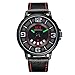 Menton Ezil Fashion Men's Sport Analog Watch Genunie Leather Luminous Hand Auto Date Wristwatches 30M Waterproof Quartz Watches for Man