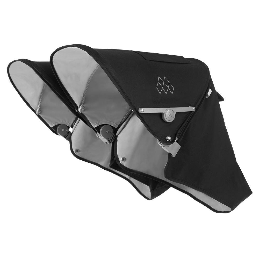 Maclaren Twin Techno Hood - Extendable UPF50+/ Waterproof Hood That fits on Twin Techno Buggies. Available in Black