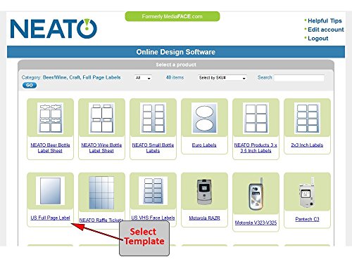 vinyl sticker neato paper Full Blank White Sheet  Vinyl â€“ Labels Neato  Printable