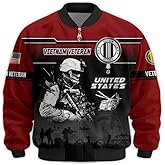 Vietnam Veteran Motorcycle Jacket - Military Jacket, Premium Waterproof Coat, Veterans Day Gift, Full Size S - 6XL