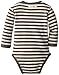 L'ovedbaby Unisex-Baby Newborn Organic Long-Sleeve Bodysuit, Gray Stripe, 6-9 Months