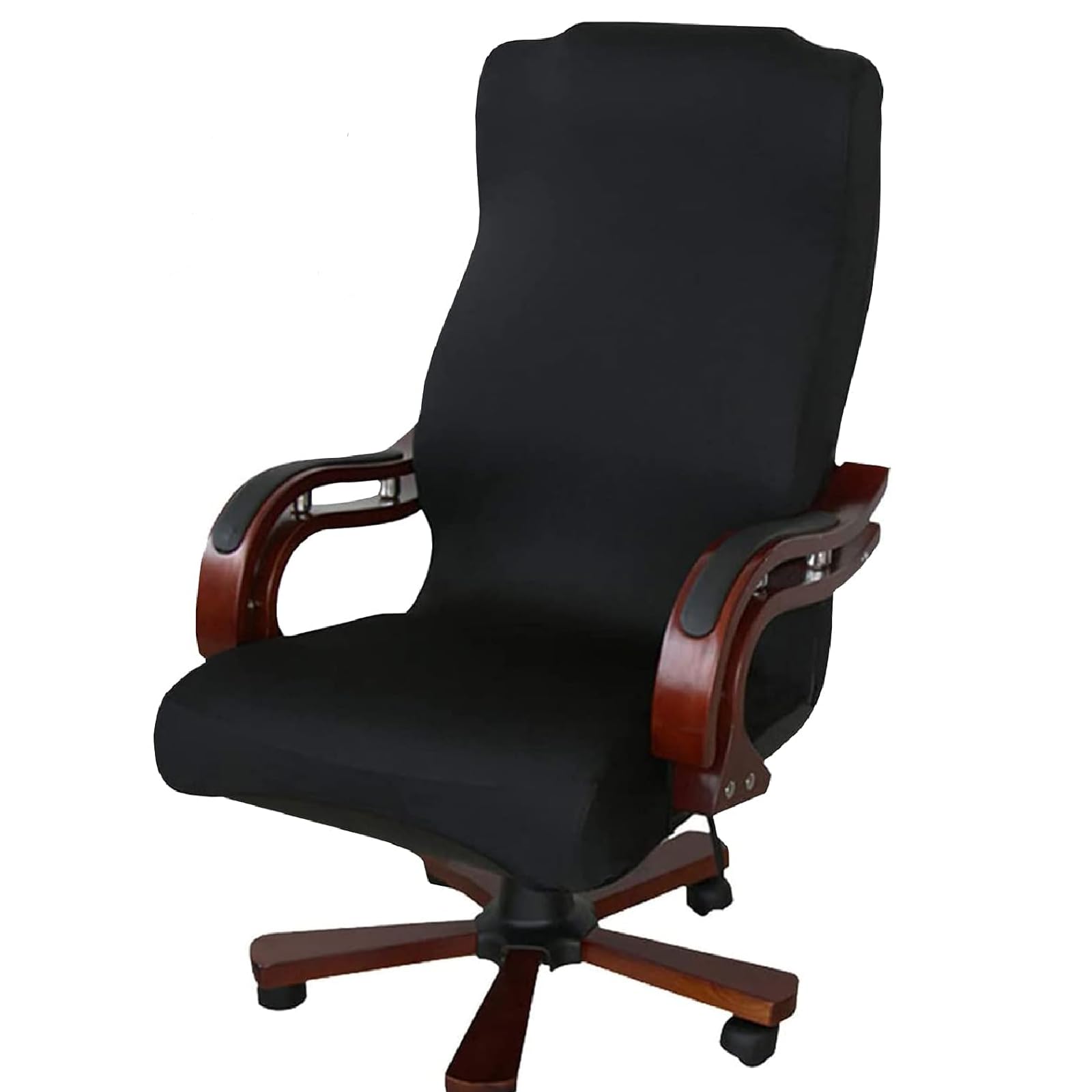 DHXYZZB Office Computer Chair Cover, Universal Replacement Removable Rotating Stretch Resilient Desk Boss Armchair Chair Cover Slipcover (not a chair)