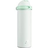 POWCAN 24 oz Vacuum Water Bottle for Office: Spill Proof Lid with Straw, Lightweight, Double Walled, BPA-Free, Insulated Stainless Steel Flask for College, Travel, Sport, Daily Use, Gift (Mint Green)