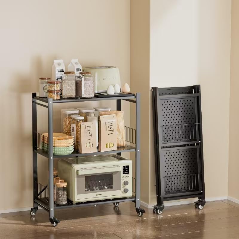 KWRRI 3-Tier Folding Storage Shelves