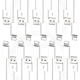 Lightning Cables, Wansong 2M (6FT-10PACK) USB Charging Cable and Data Sync Charge Cord for iPhone X / 8 Plus / 7 / 7Plus / 6 / 6s / 6 Plus / 6s Plus/ SE/5c/5s/5, iPad Air/Mini, iPod Nano/Touch - White