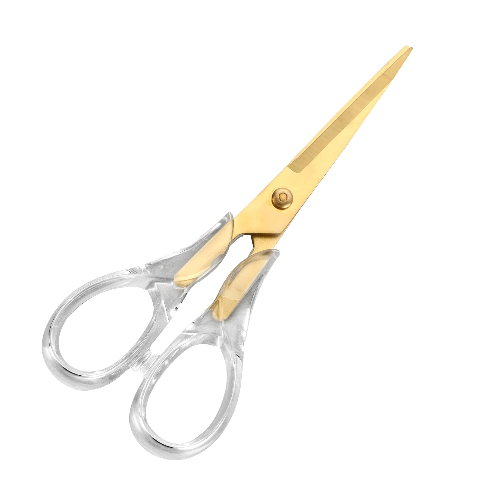 Gold Scissors Heavy Duty Craft Scissors Clear Acrylic Scissor Craft Office Professional Shears for Home School Office Paper Fabric
