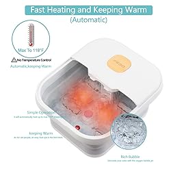 iFedio Collapsible Foot Spa with Heat, Bubble,and