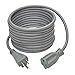 Tripp Lite 15ft Hospital Medical Power Extension Cord 5-15P HG 5-15R HG 120V 13A Gray 15' (P022-015-GY-HG)