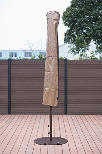 SORARA Patio Umbrella Outdoor Market Table Umbrella with Push Button Tilt&Crank&Umbrella Cover, 7-1/2 Feet, Black