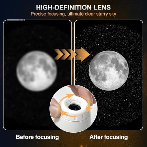 2 in 1 USB Galaxy Star Projector Light with 3 Projection Films,Adjustable Focus,Ambient Night Lights for Room/Car Roof, 360° Adjustable Car Interior Atmosphere Projection Lamp