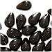 Czech Glass Beads 9mm Teardrops Jet Black (50)