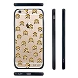 iPhone 6 Case, iPhone 6s Case, [Scratch Resistant] BLIGLI Personality Cartoon Painting Pattern Design Clear Transparent Flexible Slim Soft TPU Case Cover Back Case for Apple iPhone 6 4.7 inch /iPhone 6s [Slim Fit, Anti-Scratch and Anti-Shock Protection]-Lovely Monkeys