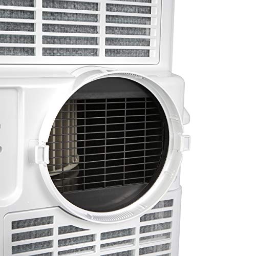 Ensue 14,000 BTU 4in1 Portable Air Conditioner Dehumidifier Heater Fan LCD Super Quiet AC Timer Vent Kit with Remote Control, White