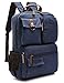 Aidonger Vintage Canvas School Backpack Laptop Backpack (Dark blue)