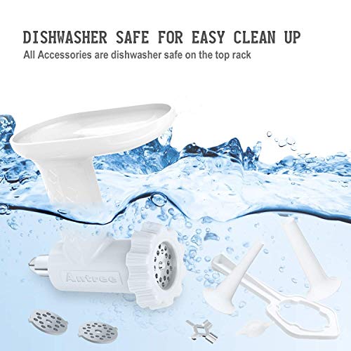 Antree Food Meat Grinder Attachment for KitchenAid Stand Mixer Including Sausage Stuffer Accessories (Renewed)
