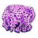 Waterproof Women Shower Caps Bath Cap VANORIG Cute Double Layer Satin Lined Shower Cap for Women ,Pack of 1 (Purple Heart)