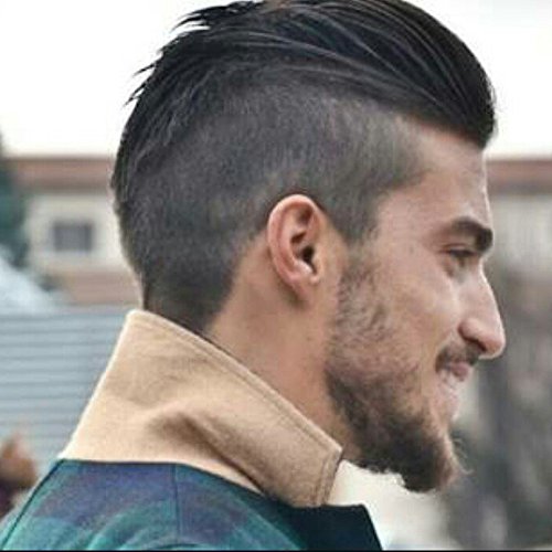 SinoArt Men s Toupee Hairpiece Real Human Hair Straight Replacement Thin Skin Base Wigs with Combs for Men (Natural Black)