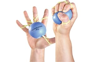 Handmaster Plus Physical Therapy Hand Exerciser - Forearm Exerciser with Stress Relief Ball - Hand Therapy Balls for Exercise, Training - Finger Exerciser & Strengthener - Soft Tension, Purple