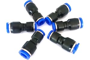 DIEENDAO Cylinder PU 8mm to 6mm Cylinder Pneumatic Fittings PG6 Convert To PG8 Air Water Hose Tube One Touch Straight Reducing Pneumatic Air Valve Connector Tube Hydraulic Valve