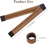 URAQT Hair Bun Maker 2Pcs Light Brown Plastic Easy Donut Fold Wrap DIY Styling view 2