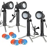 Slow Dolphin Photography Continuous LED Portable Light Lamp for Table Top Photo Studio with Color Filters-4 Sets