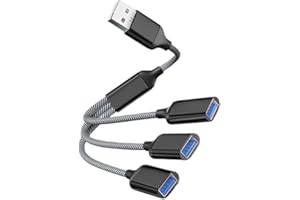 USB Y Splitter Cable for Charging OTG 3 in 1 Male to 3 2.0 Female Extender Hub Data Charging Split Adapter USB Data Transfer 