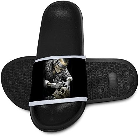 Kid Slippers Cruel Skull Soft Sandals Teen 3D Print House Flip-flops 2 D(M) US Big kid