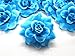 (24) Silk Blue Diamond Roses Flower Head - 1.75