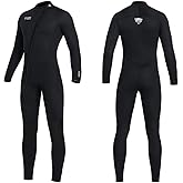 Wet Suits for Women Men Full Body 3MM Neoprene Wetsuit Diving Suit in Cold Water, Long Sleeves Front Zip Scuba Wetsuits One Piece Thermal Swimsuit for Surfing Snorkeling Kayaking Swimming Canoeing