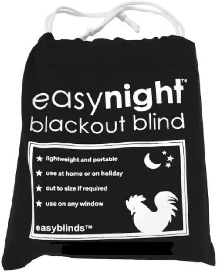 Easynight Portable Travel Blackout Blind, 100% Light Blocking Fabric, XXL, Fit Any Size/Shape Up To 300x145cm