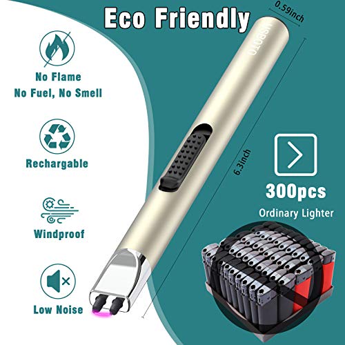 Candle Lighters,Electric Rechargeable USB Long Arc Electronic Grill
