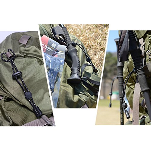 MagiDeal 4 stks Rugzak Wandelen Stok Houder, Wandelen Pole Bevestiging Gesp Elastische Touw Lanyard voor Bergbeklimmen… - Image 8