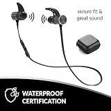Wireless Bluetooth Waterproof Headphones | Mini Sport Earbuds for Running, Jogging, Cycling, Hiking | Magnetic Hands-Free Earphones | Super Lightweight and Extremely Stable