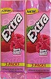 Wrigleys Extra Berry Burst Sugar Free Gum, Two 3 Packs (90 Total Pieces)