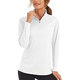 Womens 1/4 Zip Pullover Long Sleeve UPF 50+ Sun Protection SPF UV Shirts Quick Dry Athletic Tops