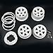 Xmax Racing White Front and Rear Wheel and Beadlock Rim for 1/5 HPI ROVAN KM Baja 5B SS