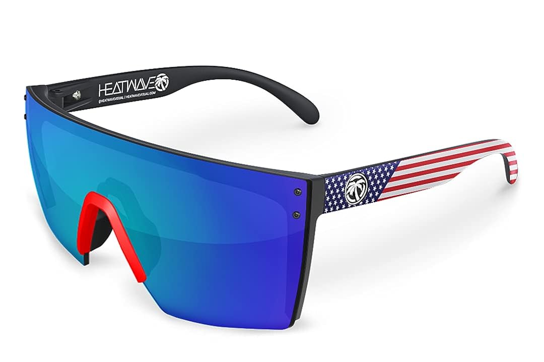 Buy Heat Wave Visual Lazer Face Stars and Stripes Custom Sunglasses at